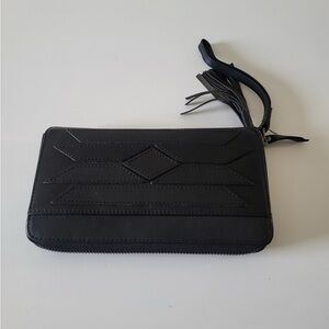 STS Ranchwear Elegant Black Wallet with Tassel